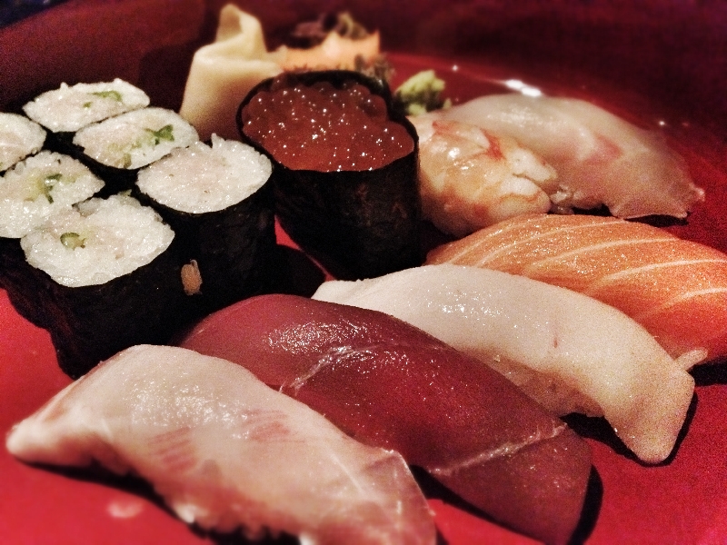 Sushi and sashimi platter