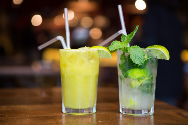Two of the cocktails: the Phojito and the Hanoi Mule
