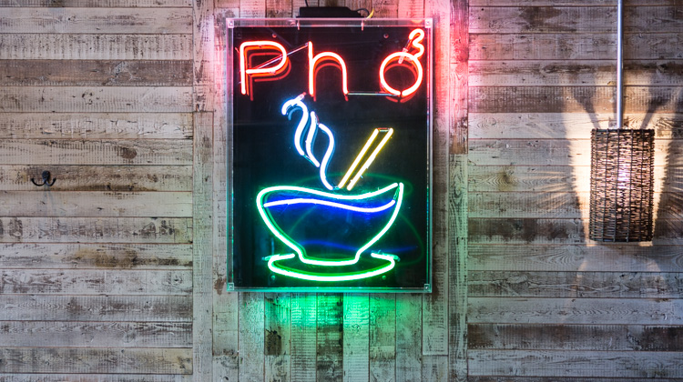 The Pho neon sign