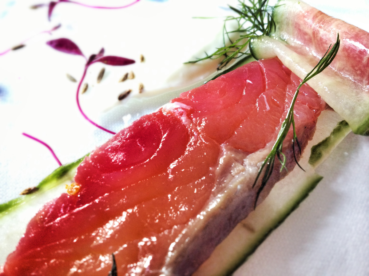 The salmon, unwrapped