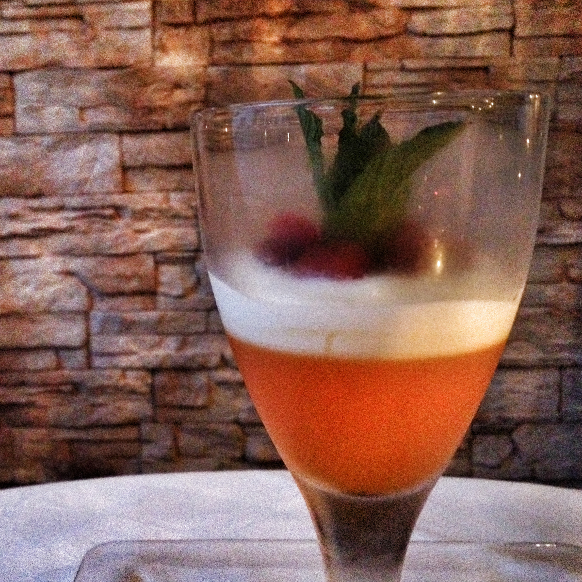 Clementine jelly, honeyed Greek yoghurt, rhubarb compote. Pudding heaven!