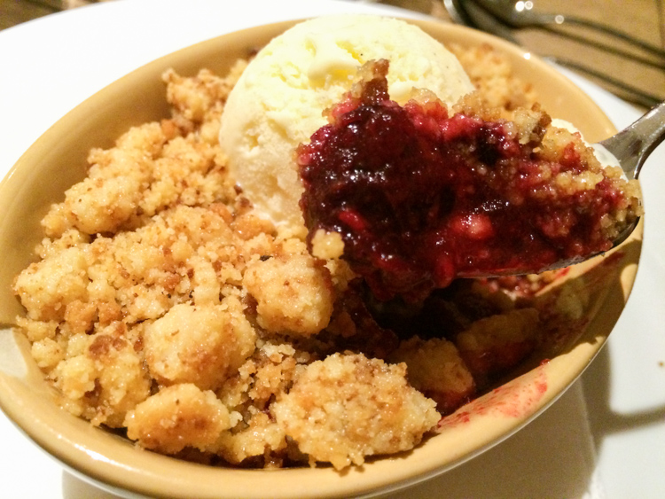 Red Fruit Crumble with Vanilla Ice cream