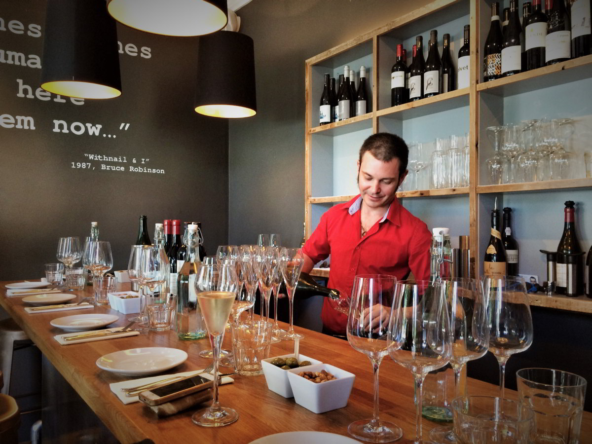 Behind the bar