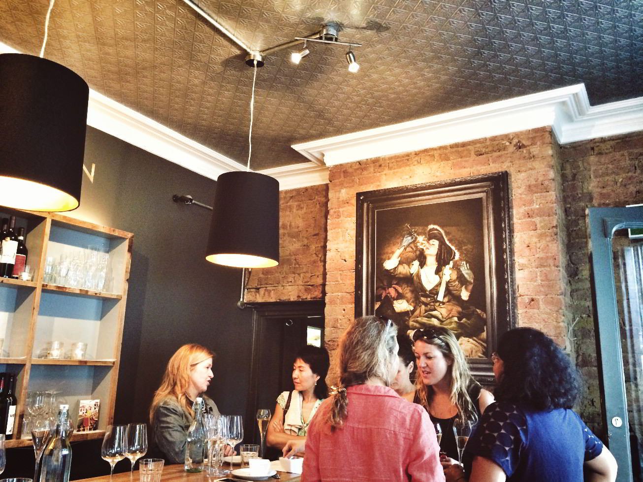 Inside the wine bar